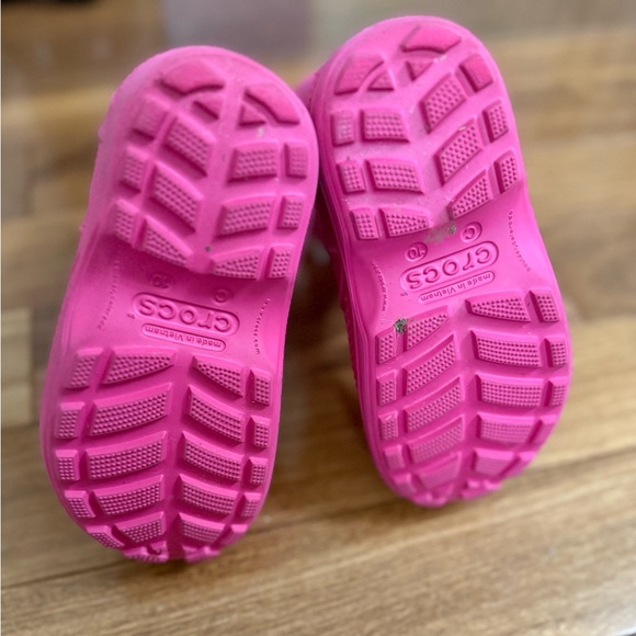 CROCS Kids Vibrant Pink Rain Boots - Picture 5 of 8